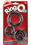 Ringo X3 Cock Rings (3 Sizes Per Pack) - Black (6 Packs Per Counter Display)